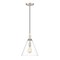 Z-Lite Harper 1 Light Pendant, Brushed Nickel & Clear 3034P11-BN - alternate 1